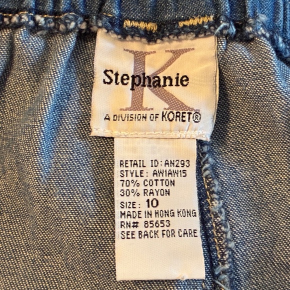 Vintage 1970-80 Koret Blue Denim Skirt Size 10 Unique Button Front Maxi Skirt - Picture 8 of 8